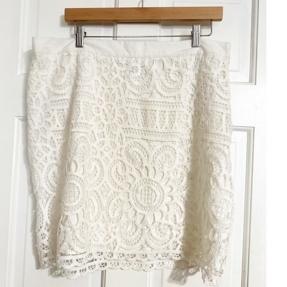 Forever 21 Dresses & Skirts - Forever 21 White Lace Skirt NWT Sz 1X